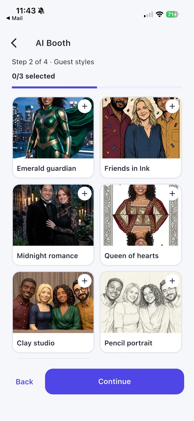 Choose the AI looks for your booth