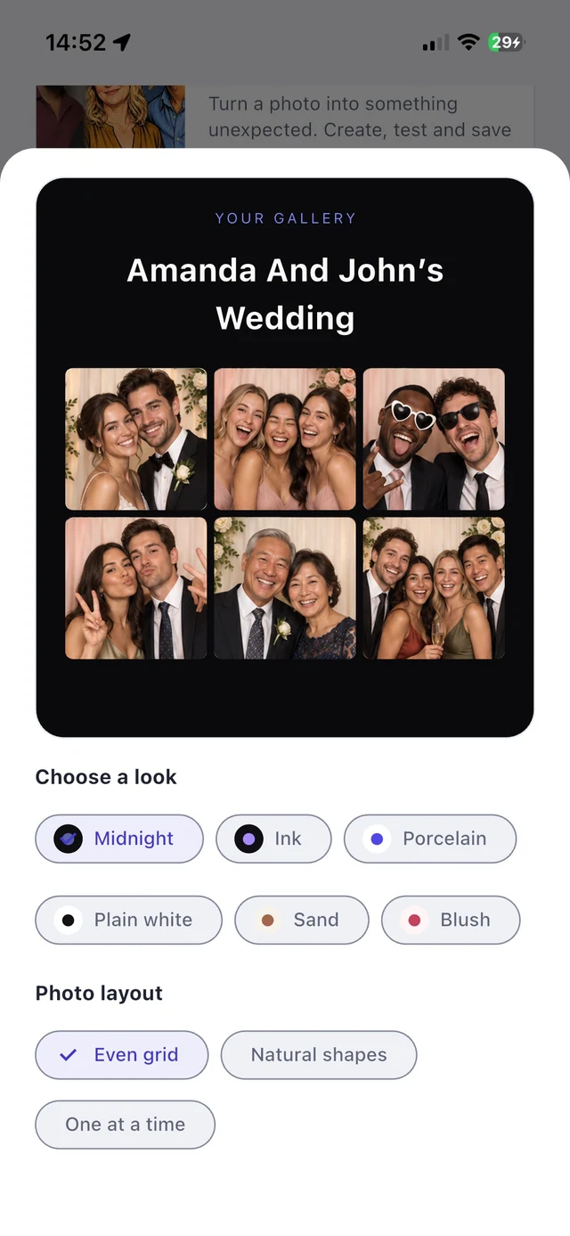 Design your event gallery